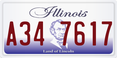 IL license plate A347617