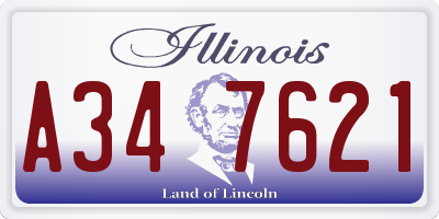 IL license plate A347621