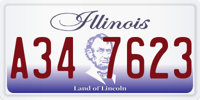 IL license plate A347623
