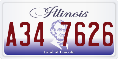 IL license plate A347626