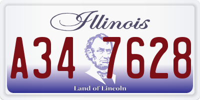 IL license plate A347628