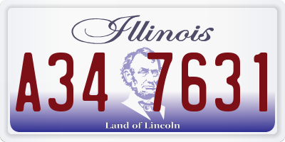 IL license plate A347631