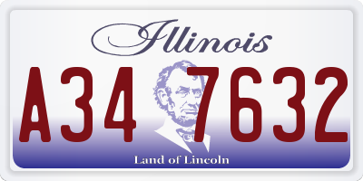 IL license plate A347632
