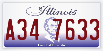IL license plate A347633