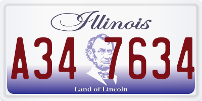 IL license plate A347634