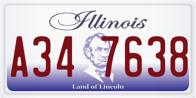 IL license plate A347638