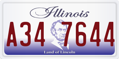 IL license plate A347644