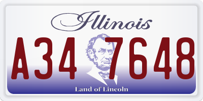 IL license plate A347648