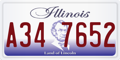 IL license plate A347652