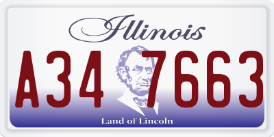 IL license plate A347663