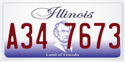 IL license plate A347673