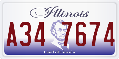 IL license plate A347674