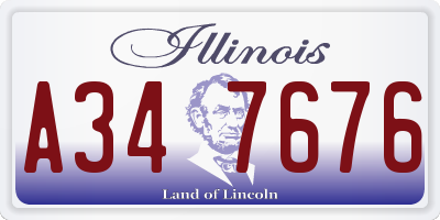 IL license plate A347676