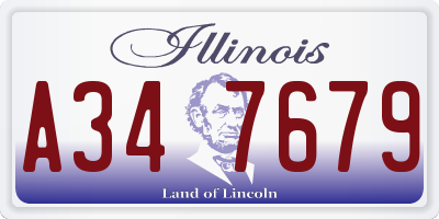 IL license plate A347679