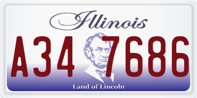 IL license plate A347686