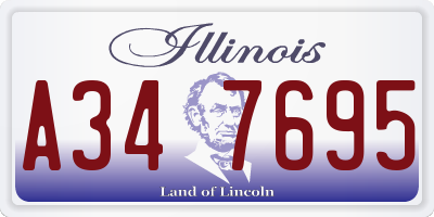 IL license plate A347695