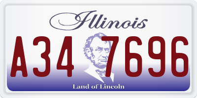 IL license plate A347696