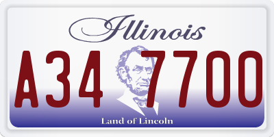 IL license plate A347700