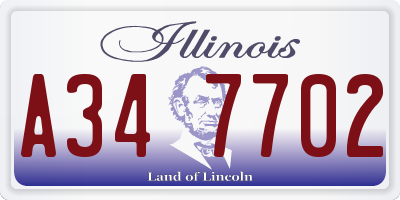 IL license plate A347702