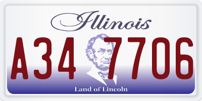 IL license plate A347706
