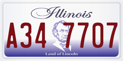 IL license plate A347707