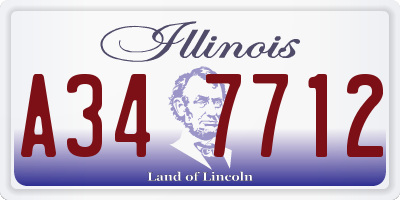IL license plate A347712