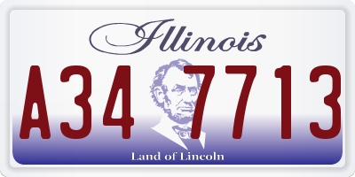 IL license plate A347713