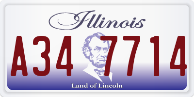 IL license plate A347714