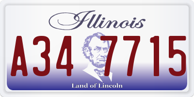 IL license plate A347715