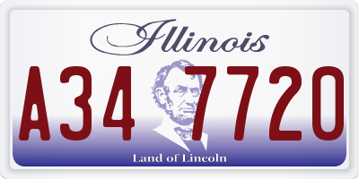 IL license plate A347720