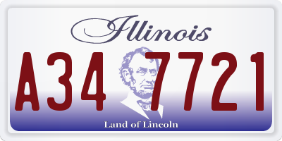IL license plate A347721