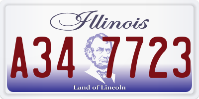 IL license plate A347723