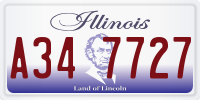 IL license plate A347727