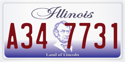 IL license plate A347731
