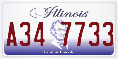IL license plate A347733