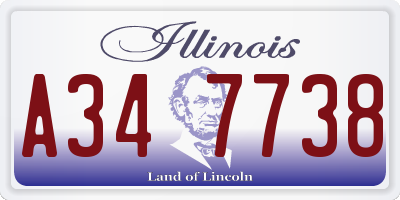 IL license plate A347738