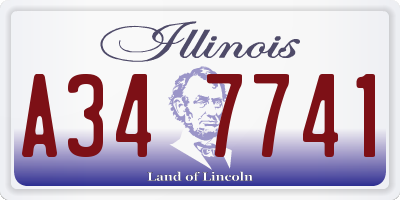 IL license plate A347741