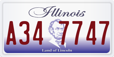 IL license plate A347747