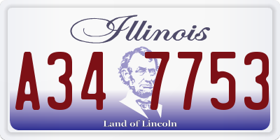 IL license plate A347753
