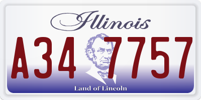 IL license plate A347757