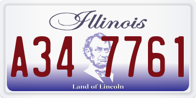 IL license plate A347761