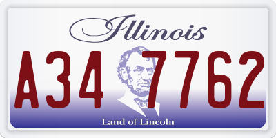 IL license plate A347762