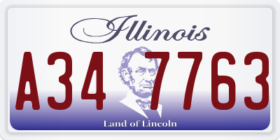 IL license plate A347763