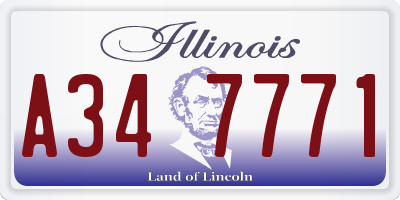 IL license plate A347771