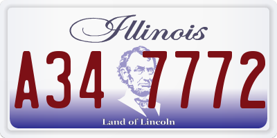 IL license plate A347772