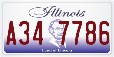 IL license plate A347786