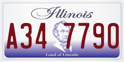 IL license plate A347790