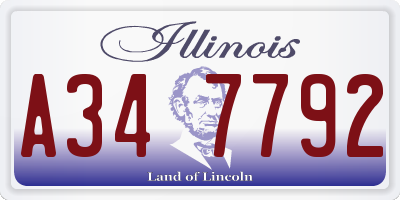 IL license plate A347792