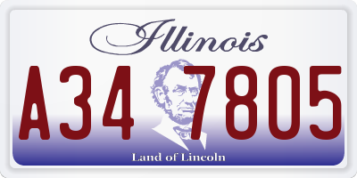 IL license plate A347805