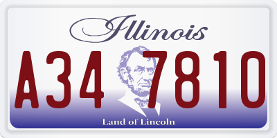IL license plate A347810